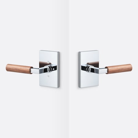 Sure-Loc Hardware Sure-Loc Hardware Levanto Privacy Rosette, Polished Chrome, Walnut Grip LV102 26 GRIP-WN